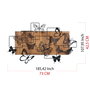 Wallity Legendary Accesorio decorativo de pared Negro y Nogal